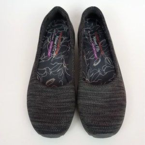 Skechers Relaxed Fit Memory Foam Women's 7.5 Gray Flats Comfort Shoes
